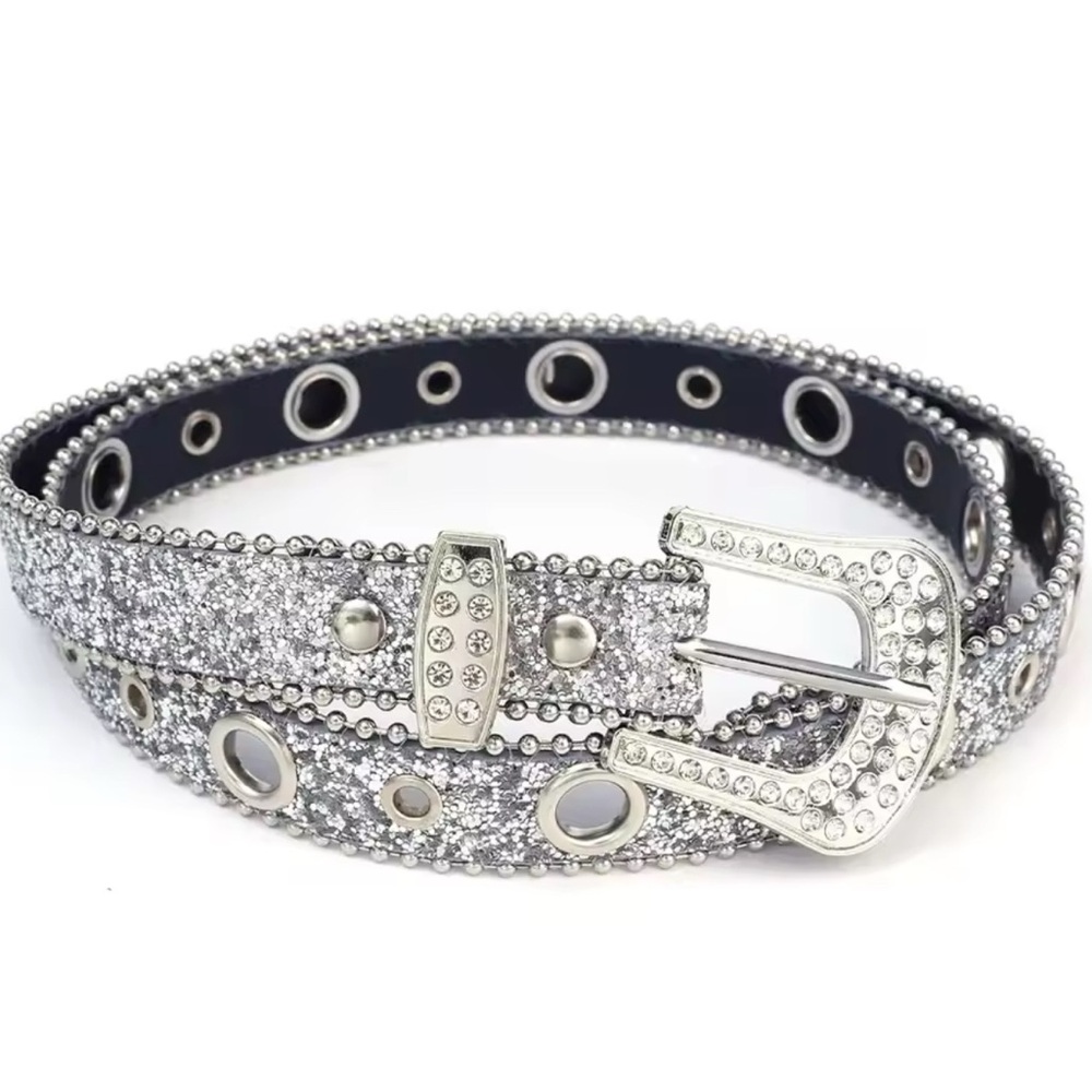 Silver Studded Women's Belt